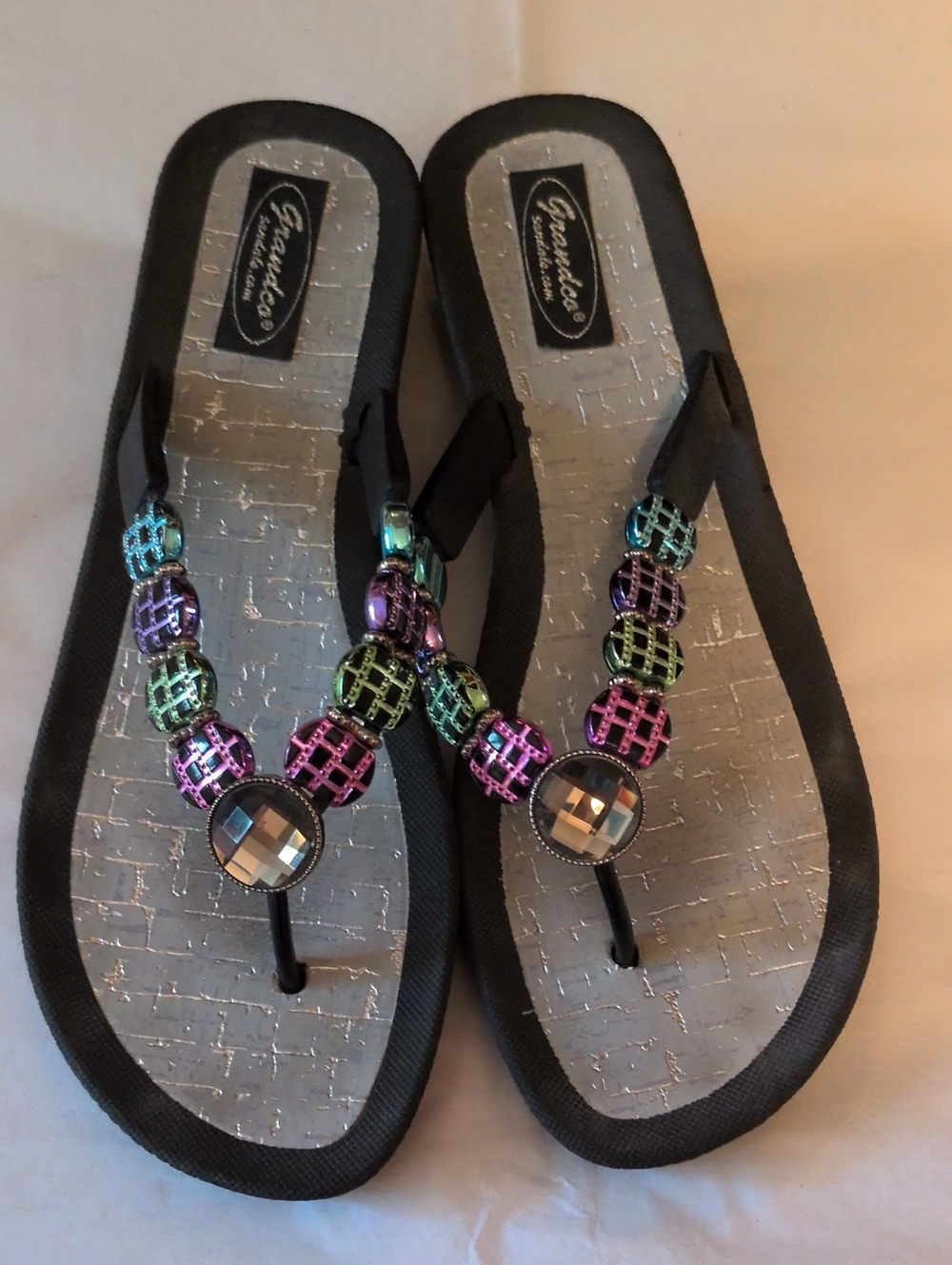 Grandco Black Women's  Bohemian Sandals Size 10 - Runs Small